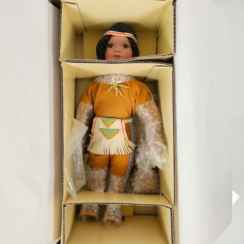 Danbury Mint Little Friend Gregory Perillo Native American Porcelain Doll